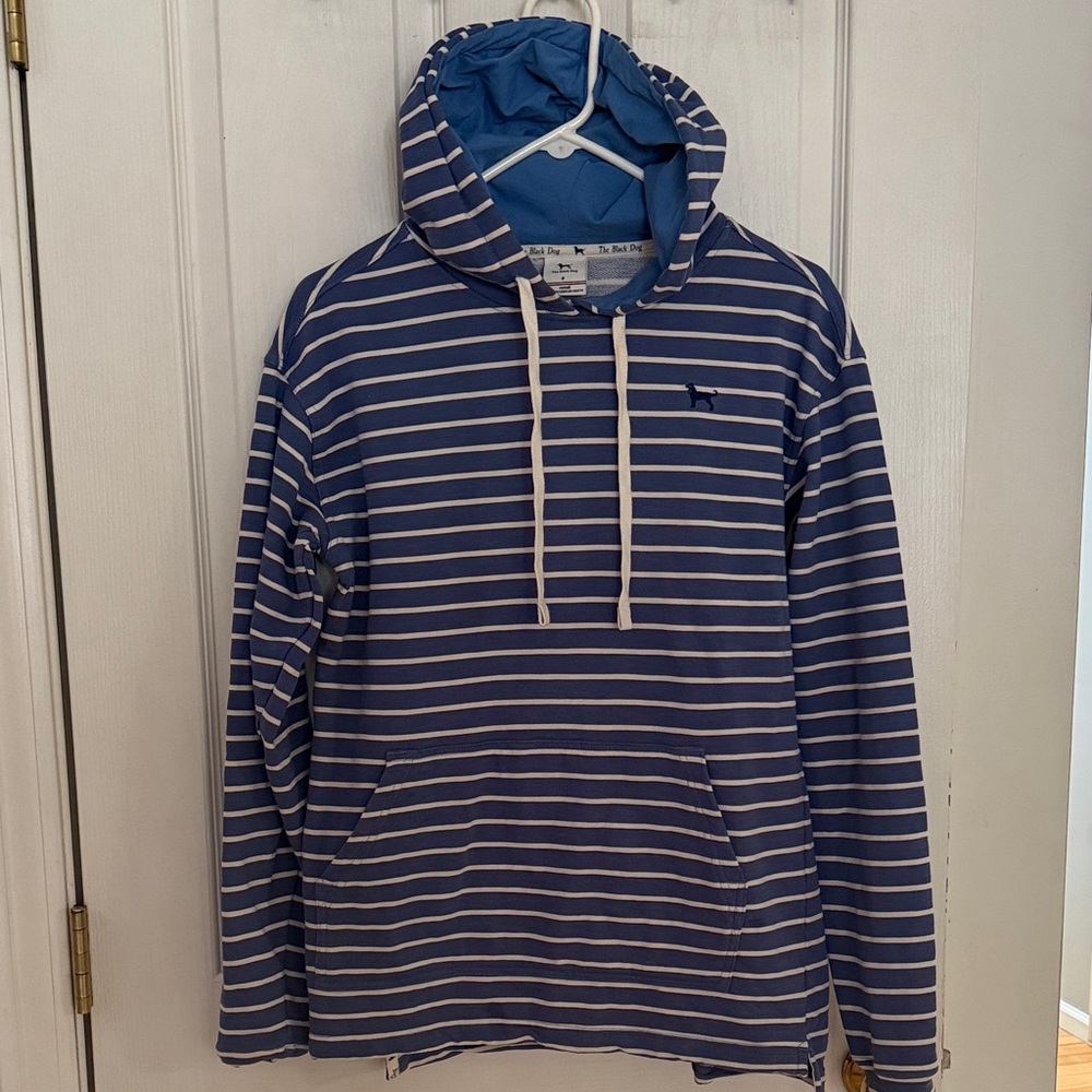 The Black Dog, Men’s Blue and White Striped Hoodie Martha’s Vineyard